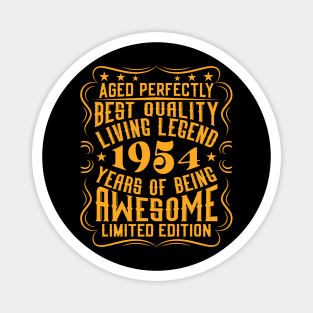 Retro Vintage 1954 Birthday Anniversary Gift Living Legend Magnet